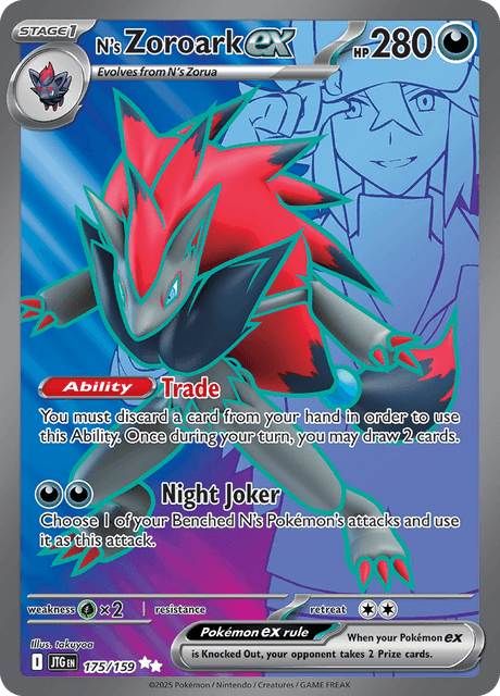 JTG - 175 - N's Zoroark ex - Ultra Rare – MetaGaming JTG - 175 - N's Zoroark ex - Ultra Rare – MetaGaming