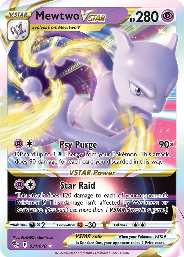 Pokémon Mewtwo V star crown zenith sale