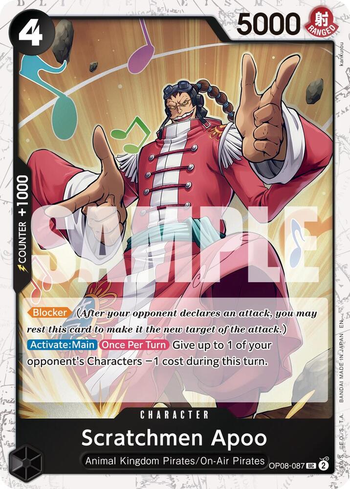 Scratchmen Apoo - OP08-087 (Pirate Foil) - (PRB-02)