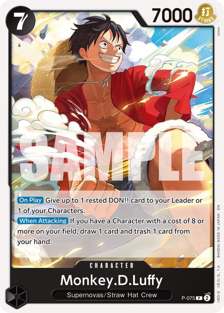 Monkey.D.Luffy - P-075 (Pirate Foil) - (PRB-02)