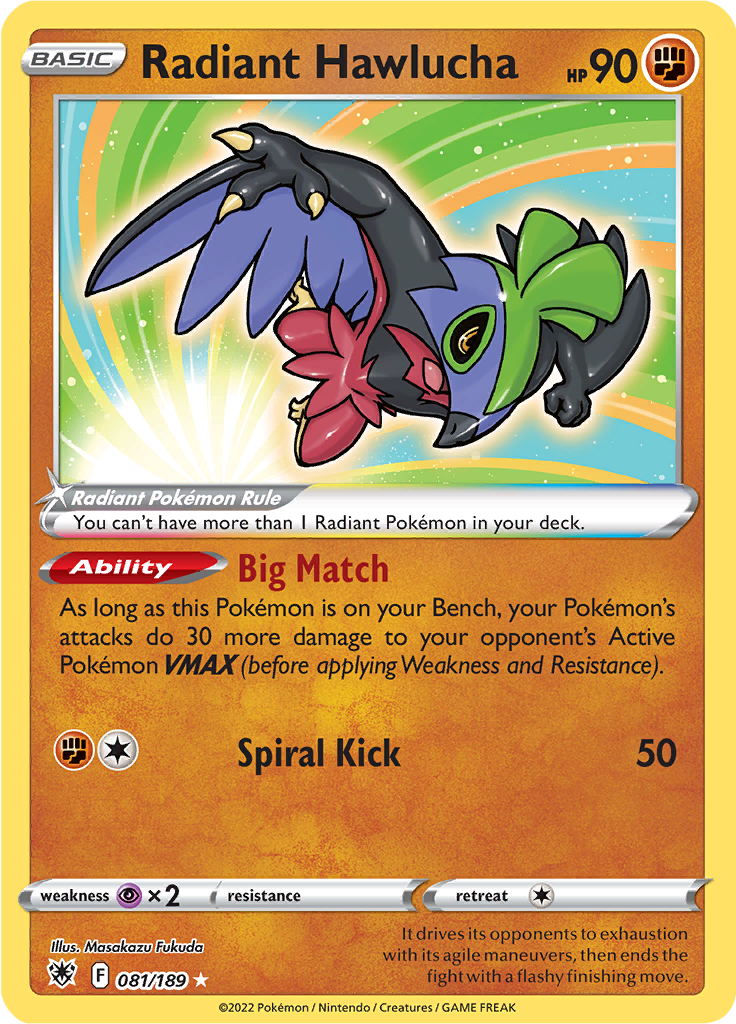 Radiant Hawlucha - 81/189 - Radiant Rare ESPAÑOL