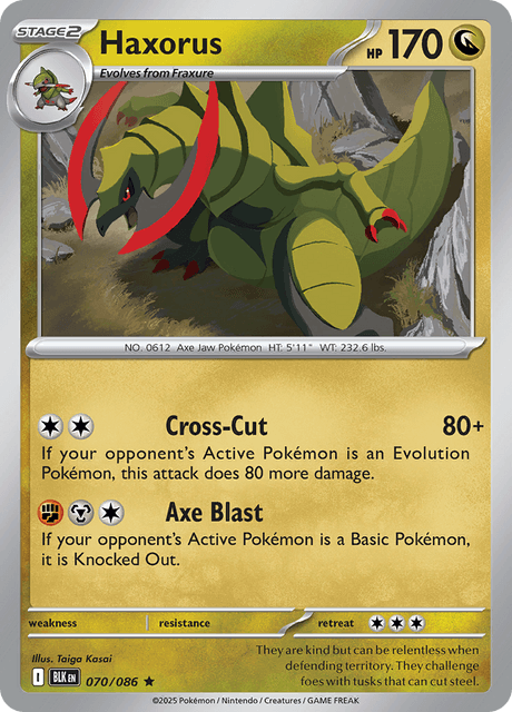 BLK - 70 - Haxorus - Rare