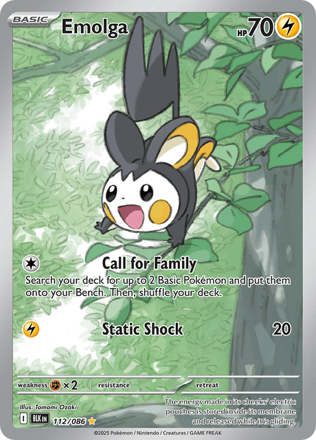 BLK - 112 - Emolga - Art Rare