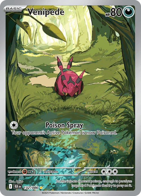 BLK - 132 - Venipede - Art Rare