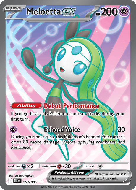 BLK - 159 - Meloetta ex - Ultra Rare