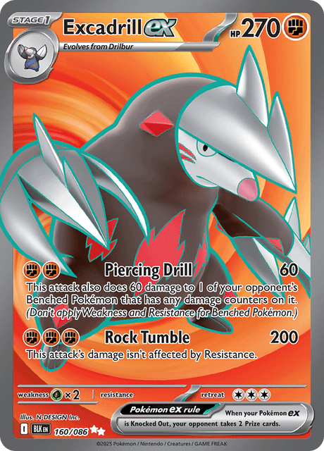 BLK - 160 - Excadrill ex - Ultra Rare