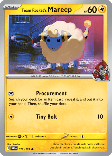 DRI - 72 - Team Rocket's Mareep - LBasic