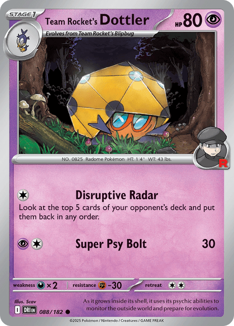 DRI - 88 - Team Rocket's Dottler - PStage 1