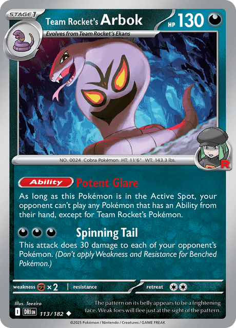 DRI - 113 - Team Rocket's Arbok - DStage 1