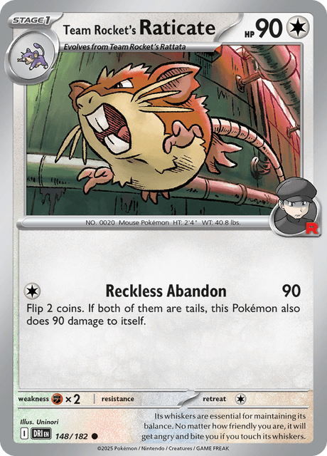 DRI - 148 - Team Rocket's Raticate - CStage 1