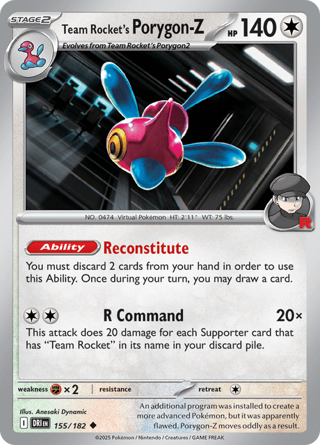 DRI - 155 - Team Rocket's Porygon-Z - CStage 2