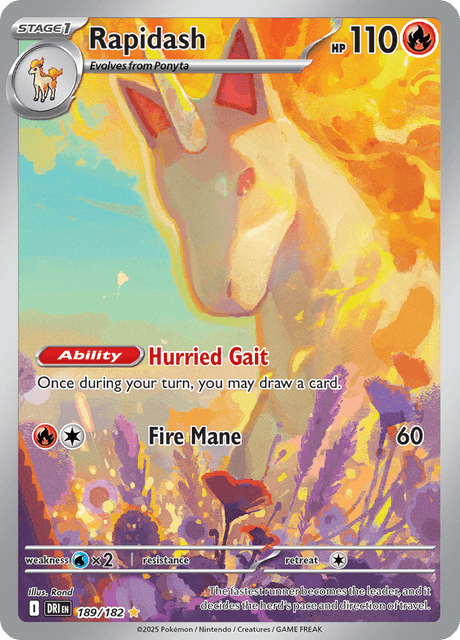 DRI - 189 - Rapidash - Art Rare