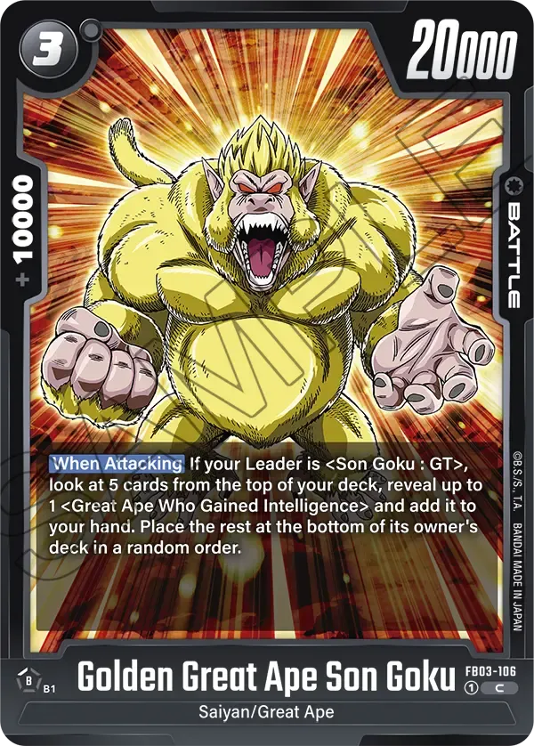 FB03-106 - Golden Great Ape Son Goku - Battle