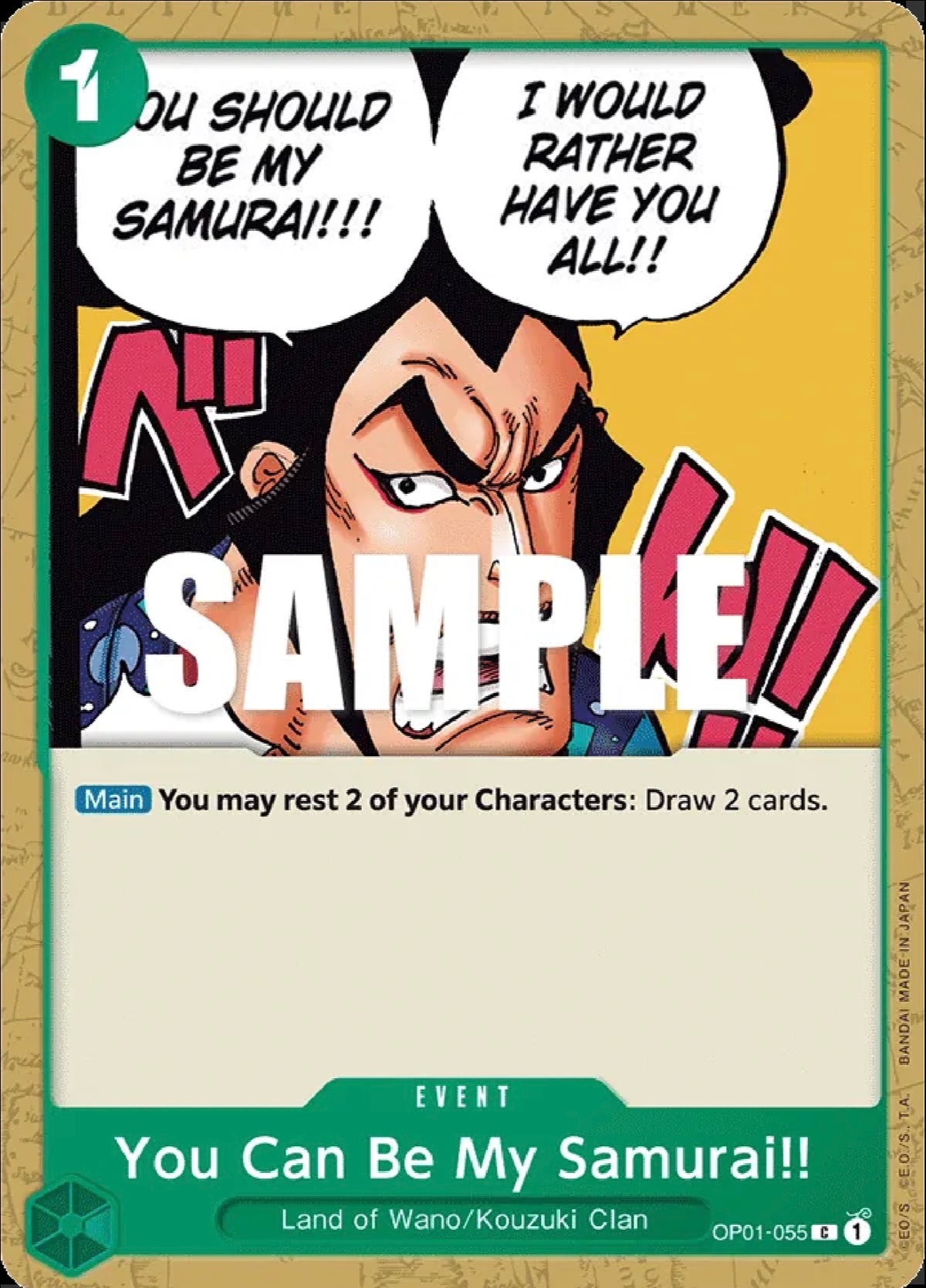 You Can Be My Samurai!! - OP01-055 - PRB Foil