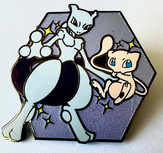 Drawn Pins - Mewtwo & Mew