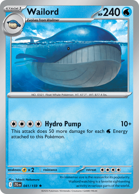 JTG - 41 - Wailord - Rare