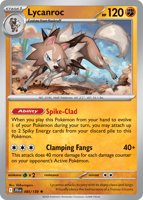 JTG - 85 - Lycanroc - Rare