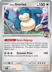 JTG - 117 - Hop's Snorlax - Rare