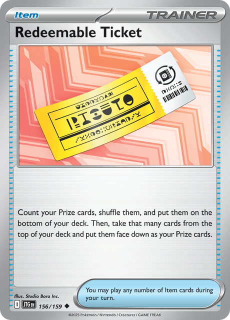 JTG - 156 - Redeemable Ticket - Uncommon