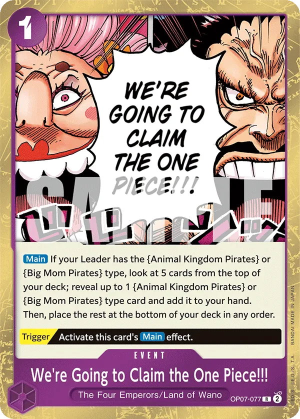 OP07-077 - We're Going to Claim the One Piece!!! - Event