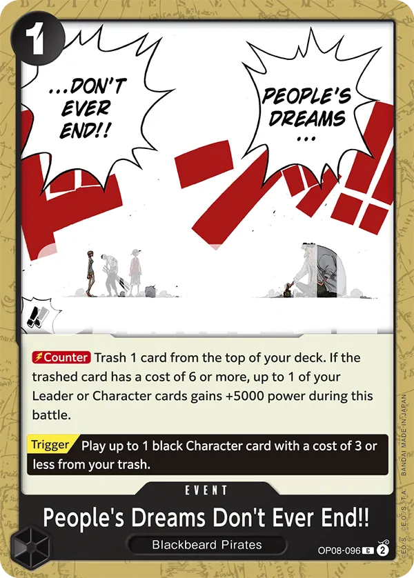 OP08-096 - People's Dreams Don't Ever End!! - Event