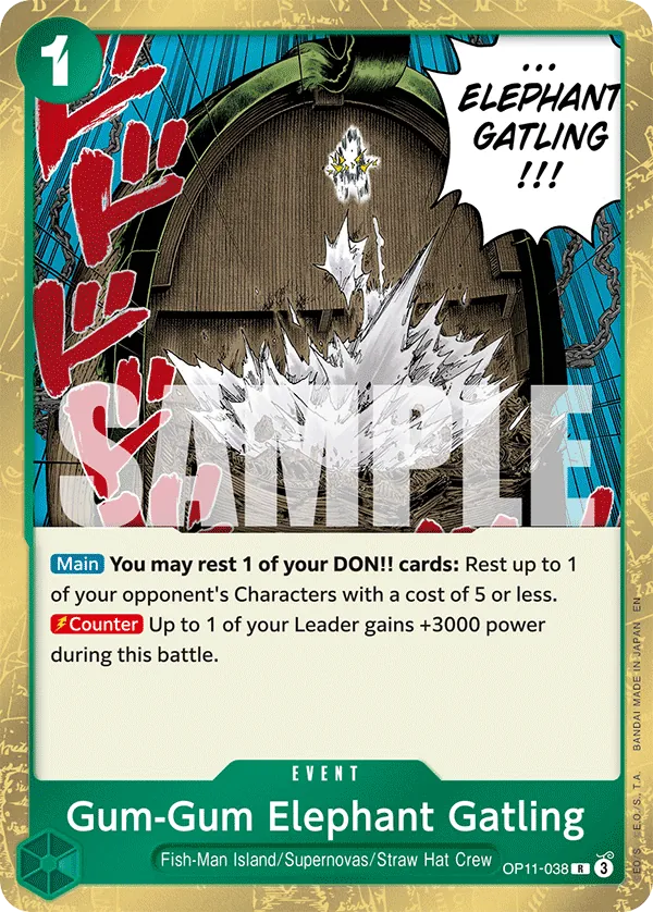 OP11-038 - Gum-Gum Elephant Gatling - Event - Rare