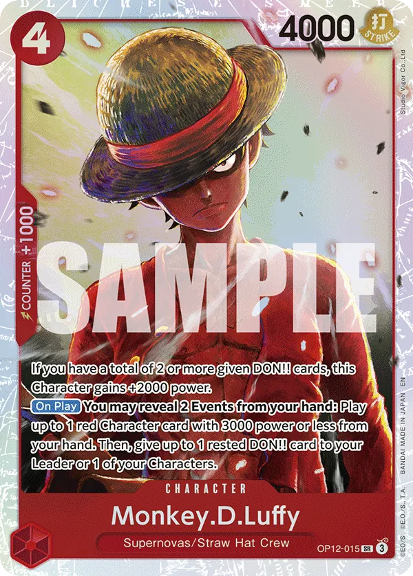 OP12-015 - Monkey.D.Luffy - Character - Super Rare