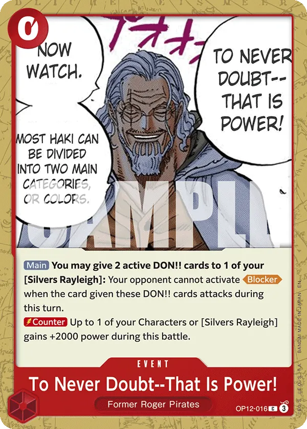 OP12-016 - To Never Doubt--That Is Power! - Event - Common