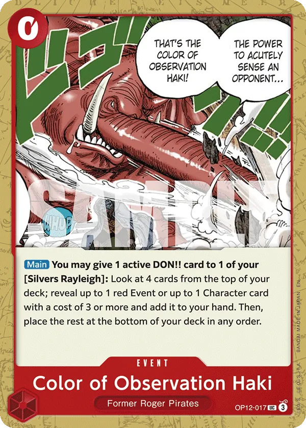 OP12-017 - Color of Observation Haki - Event - Uncommon
