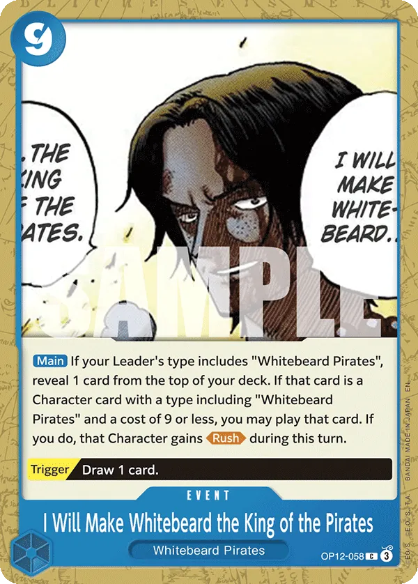 OP12-058 - I Will Make Whitebeard the King of the Pirates - Event - Common