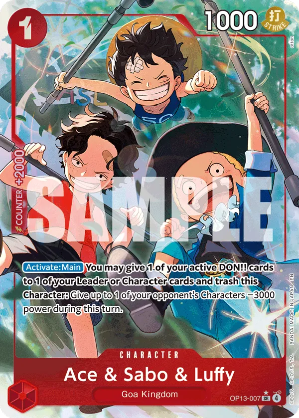 OP13-007 - Ace & Sabo & Luffy - Character -