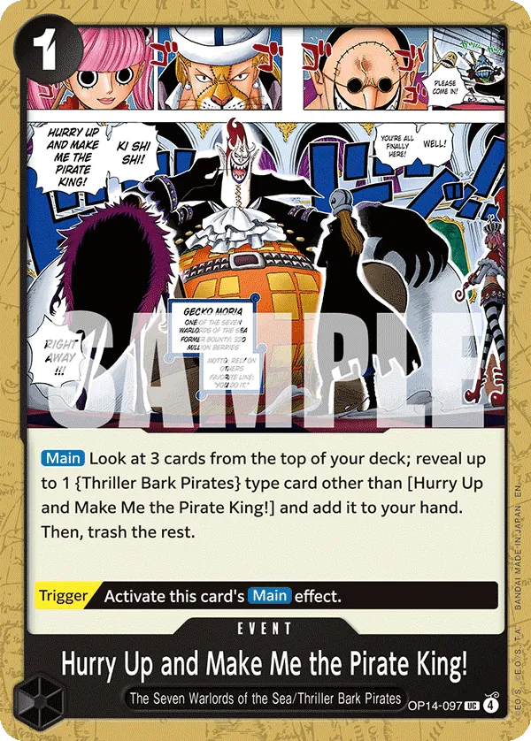 OP14-097 - Hurry Up and Make Me the Pirate King! - Event - Uncommon -