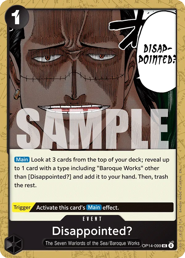 OP14-099 - Disappointed? - Event - Uncommon -