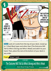 OP15-037 - The Outcome Will Tell Us Who's Strong and Who's Weak - Event - Uncommon