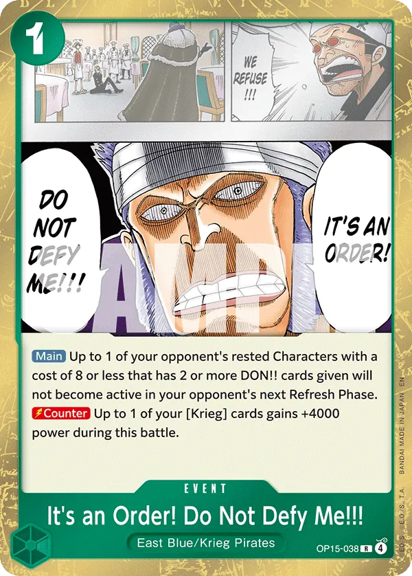 OP15-038 - It's an Order! Do Not Defy Me!!! - Event - Rare