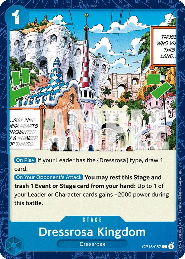 OP15-057 - Dressrosa Kingdom - Stage - Common -