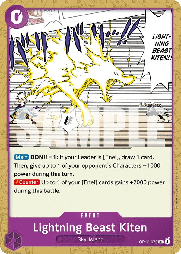 OP15-076 - Lightning Beast Kiten - Event - Uncommon -