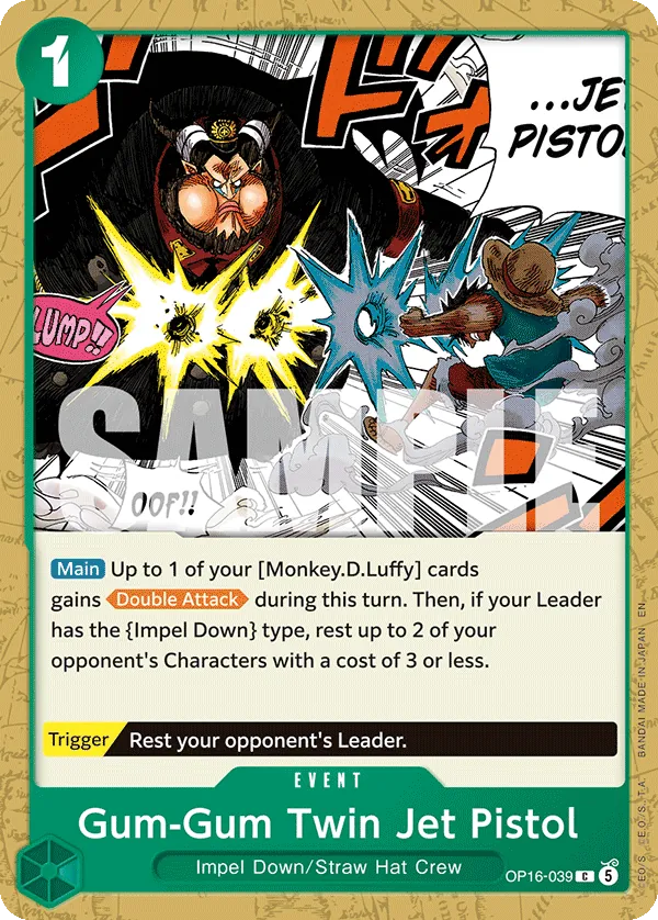 OP16-039 - Gum-Gum Twin Jet Pistol - Event - Common - $0.07