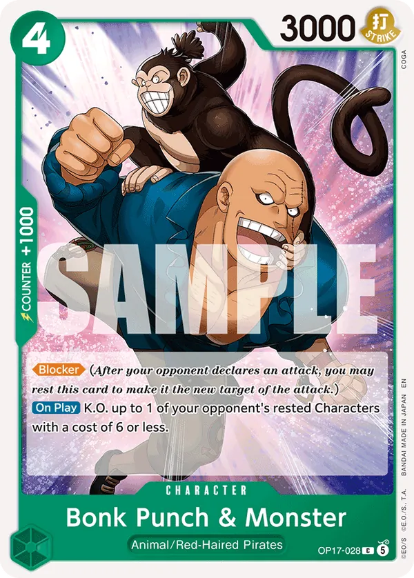OP17-028 - Bonk Punch & Monster - Character - Common