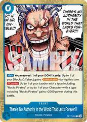 OP17-055 - There's No Authority in the World That Lasts Forever!!! - Event - Rare - $0.42