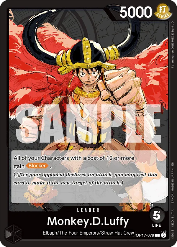 OP17-079 - Monkey.D.Luffy - Leader - Leader - $0.52