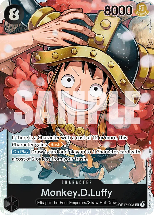OP17-093 - Monkey.D.Luffy - Character - Super Rare - $4.79