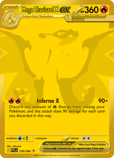 PFL - 130 - Mega Charizard X ex - RStage 2 - Secret Rare