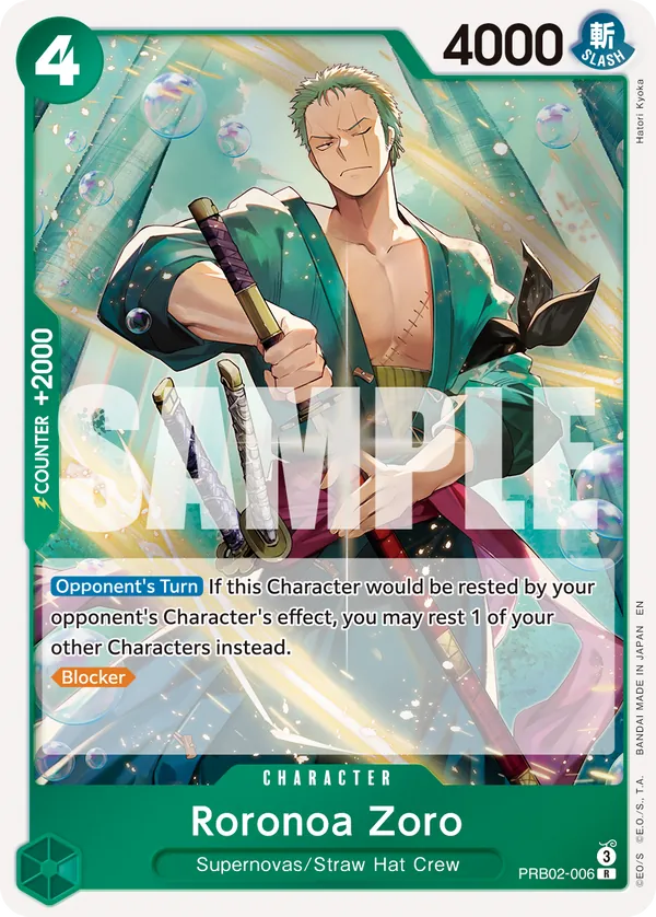 PRB02-006 - Roronoa Zoro - Character - Rare