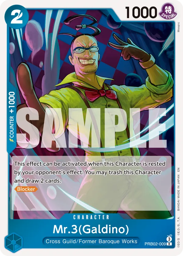PRB02-009 - Mr.3(Galdino) - Character - Rare