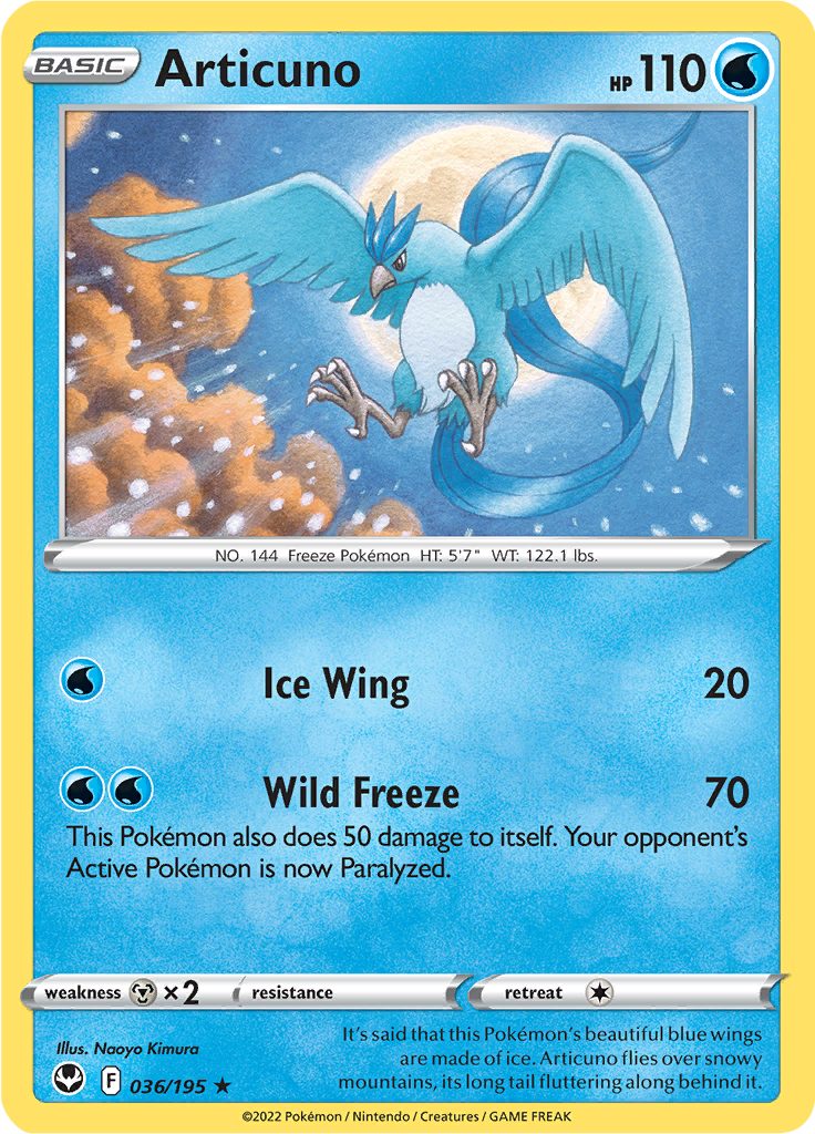 Articuno - 36/195 - Holo Rare PORTUGUES