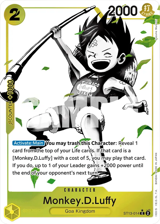 ST13-014 - Monkey.D.Luffy - Character AA