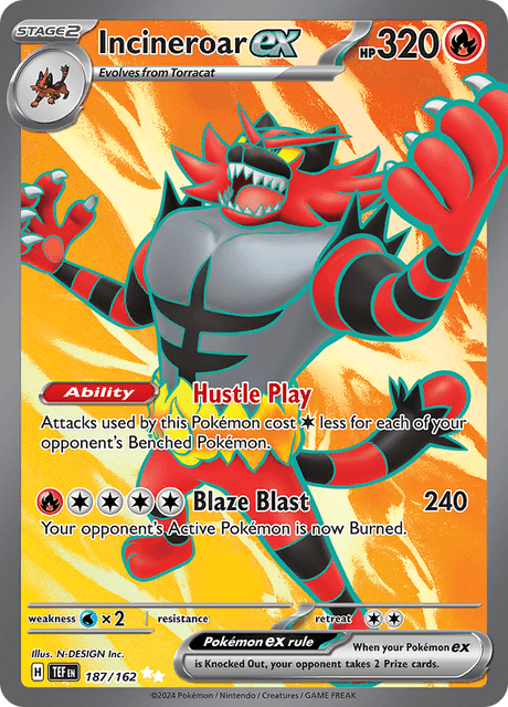 187 - Incineroar ex - Ultra Rare