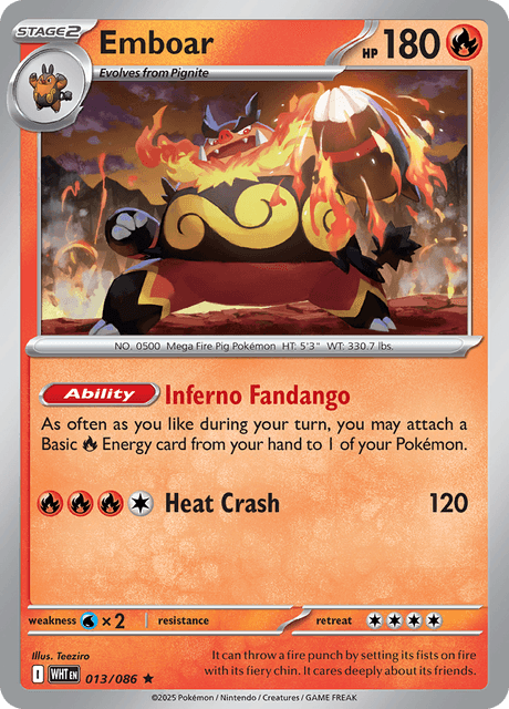 WHT - 13 - Emboar - Rare