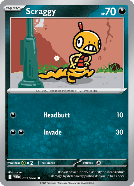 WHT - 57 - Scraggy - Common